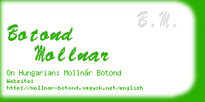 botond mollnar business card
